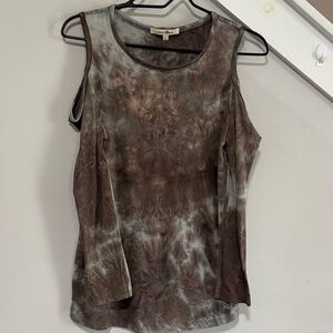 Tie-Dye off shoulder long sleeve Top